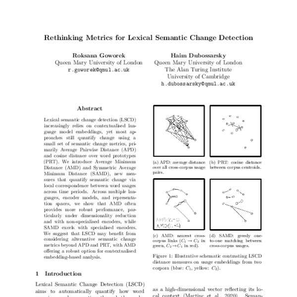 Rethinking Metrics for Lexical Semantic Change Detection - ACL Anthology