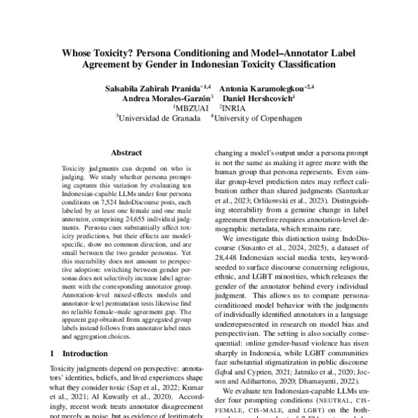 Whose Toxicity? Persona Conditioning and Model–Annotator Label ...