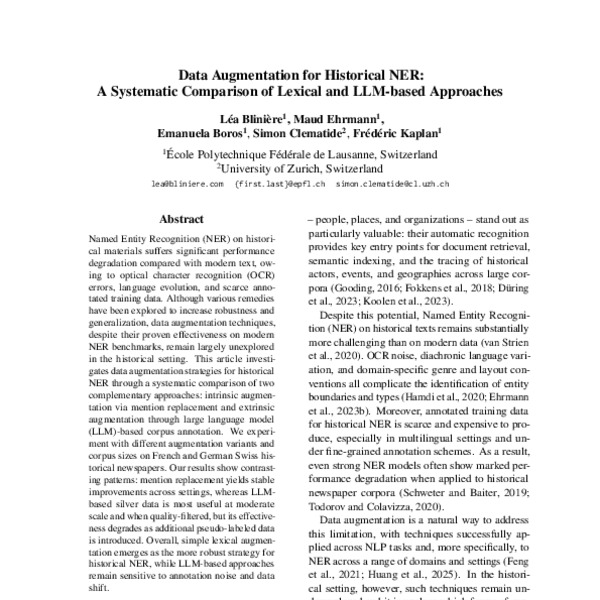 Data Augmentation for Historical NER: A Systematic Comparison of Lexical and LLM-based Approaches