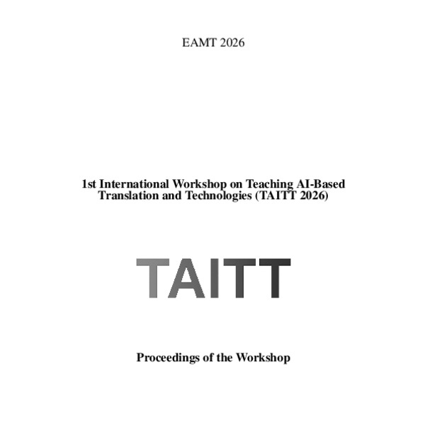 Proceedings of the 1st International Workshop on Teaching AI-Based Translation and Technologies (TAITT 2026)