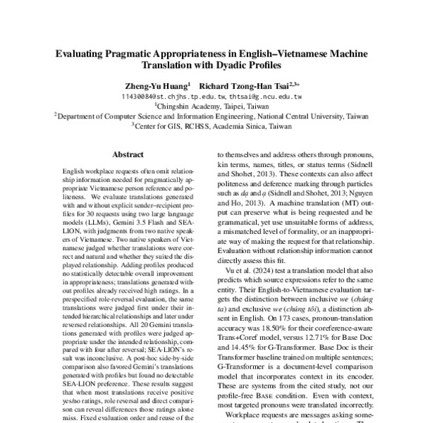 Evaluating Pragmatic Appropriateness in English–Vietnamese Machine ...