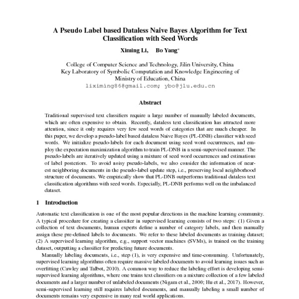 a-pseudo-label-based-dataless-naive-bayes-algorithm-for-text