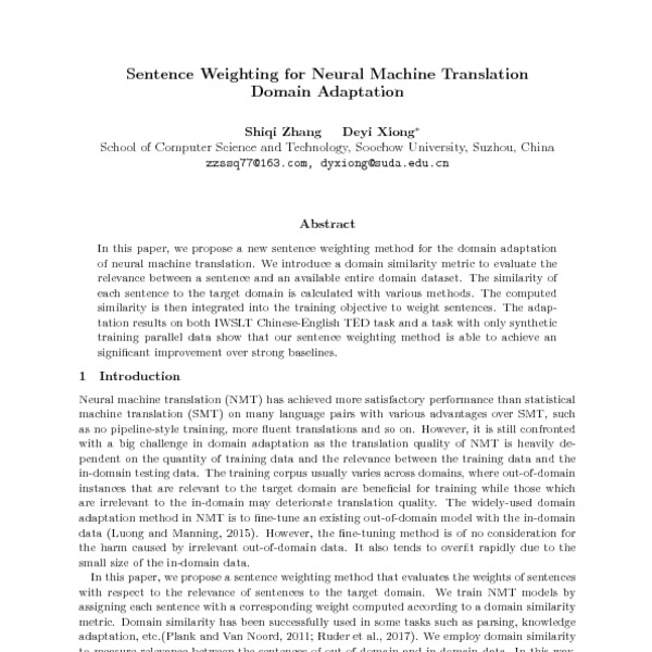 sentence-weighting-for-neural-machine-translation-domain-adaptation