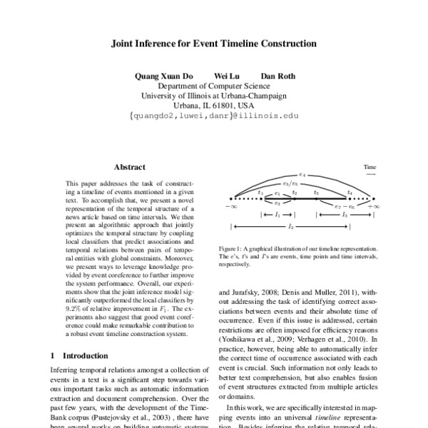 Joint Inference for Event Timeline Construction - ACL Anthology