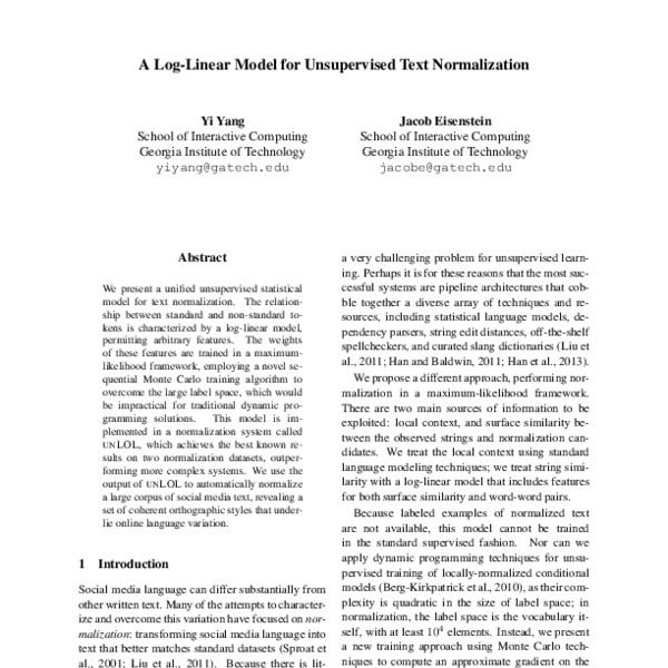 a-log-linear-model-for-unsupervised-text-normalization-acl-anthology