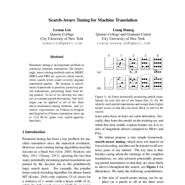 Search-Aware Tuning for Machine Translation - ACL Anthology