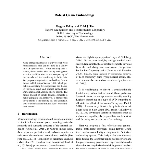 Robust Gram Embeddings - ACL Anthology