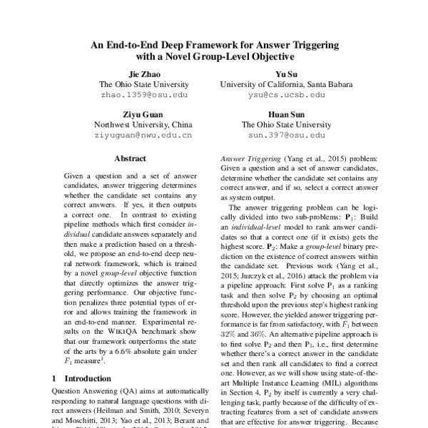 An End-to-End Deep Framework for Answer Triggering with a Novel Group ...