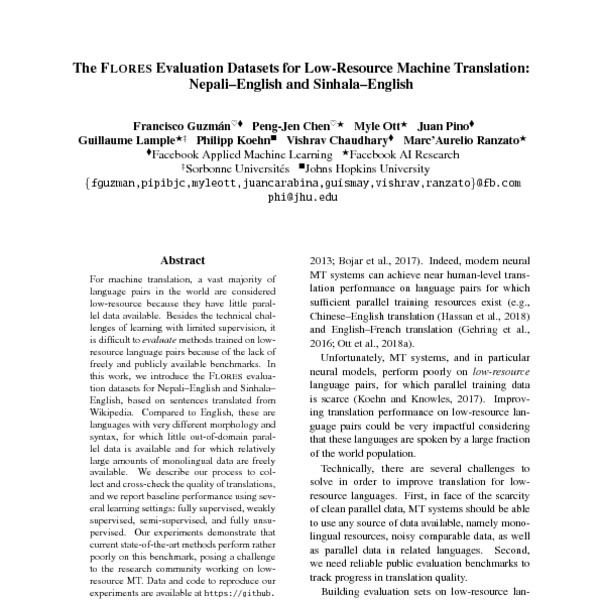 the-flores-evaluation-datasets-for-low-resource-machine-translation