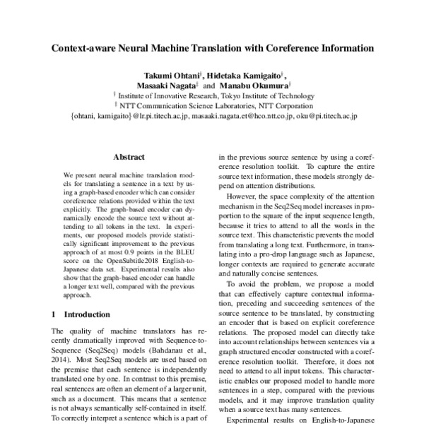 Context-aware translation with Large Language Models