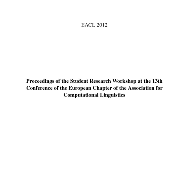 Proceedings of the Student Research at the 13th Conference of