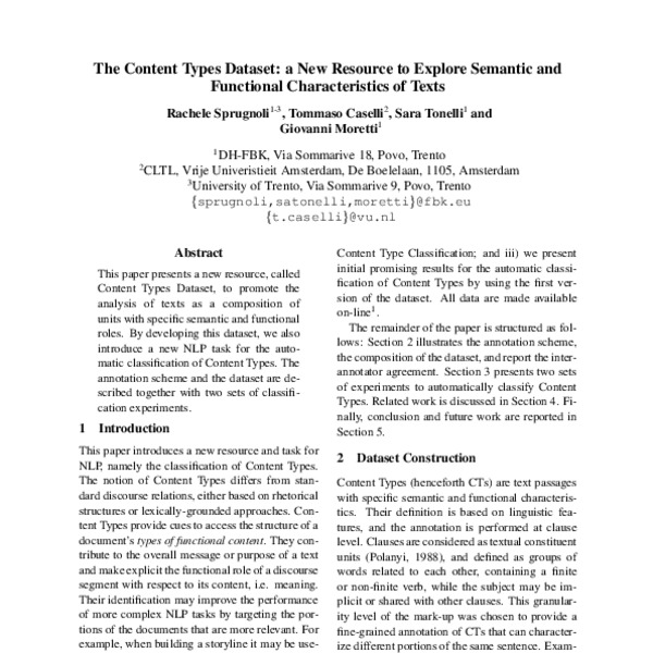 The Content Types Dataset: a New Resource to Explore Semantic and ...