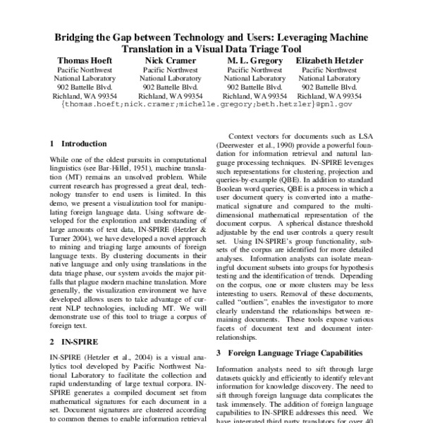 Bridging the Gap between Technology and Users: Leveraging Machine - ACL ...