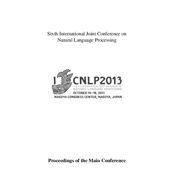 Proceedings Of The Sixth International Joint Conference On Natural ...