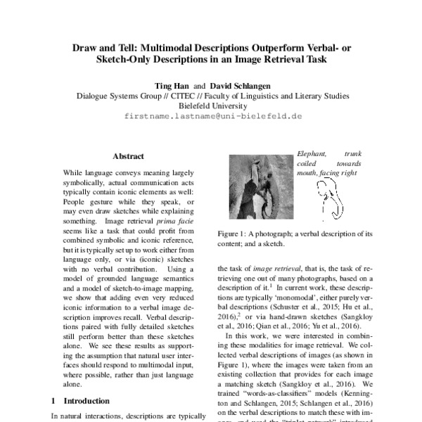 Draw and Tell: Multimodal Descriptions Outperform Verbal- or Sketch ...