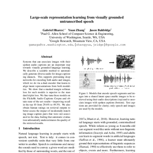Large-Scale Representation Learning from Visually Grounded ...