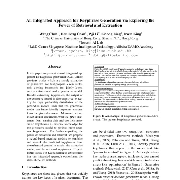 An Integrated Approach for Keyphrase Generation via Exploring the Power of Retrieval and 