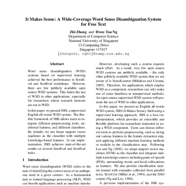 It Makes Sense: A Wide-Coverage Word Sense Disambiguation System for ...