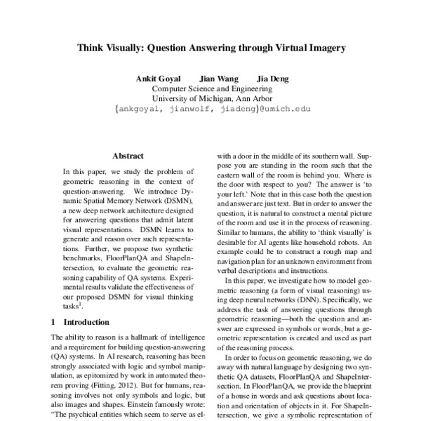 Think visually question answering through virtual imagery acl anthology