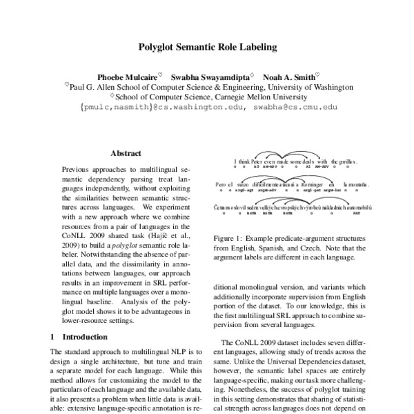 Polyglot Semantic Role Labeling - ACL Anthology