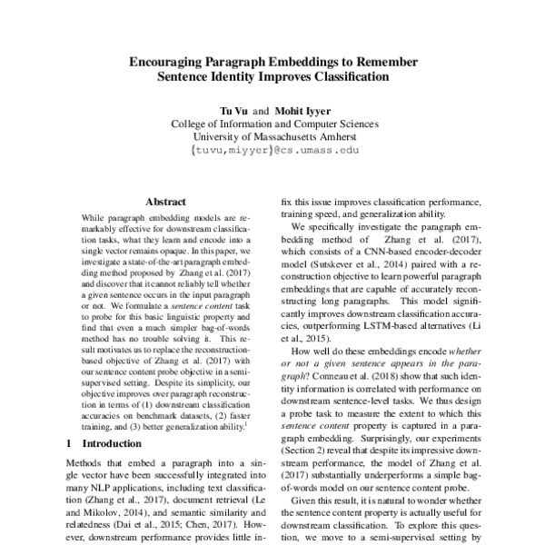 Encouraging Paragraph Embeddings to Remember Sentence Identity Improves ...