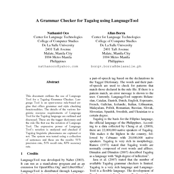 a-grammar-checker-for-tagalog-using-languagetool-acl-anthology