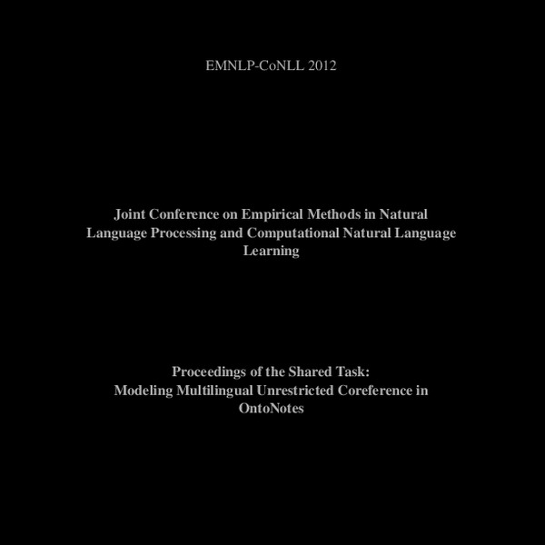 Joint Conference on EMNLP and CoNLL Shared Task ACL Anthology