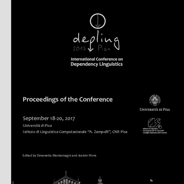 Proceedings Of The Fourth International Conference On Dependency ...