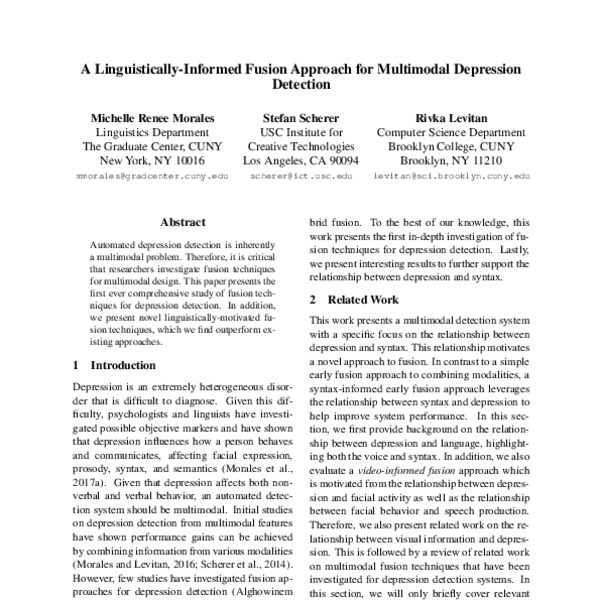 A Linguistically-Informed Fusion Approach for Multimodal Depression ...