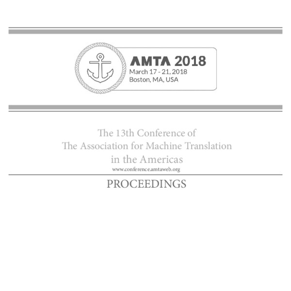 Proceedings of the 13th Conference of the Association for Machine ...