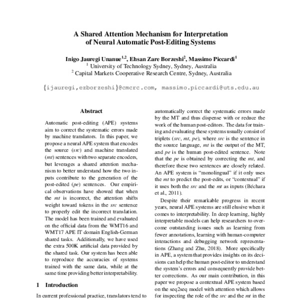 A Shared Attention Mechanism for Interpretation of Neural Automatic ...