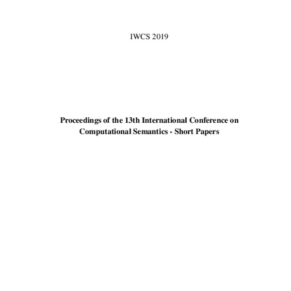 Proceedings of the 13th International Conference on Computational ...