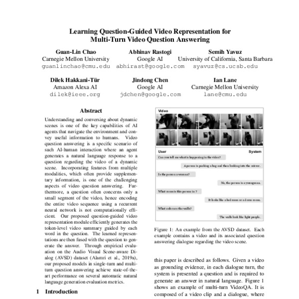 Learning Question-Guided Video Representation for Multi-Turn Video ...
